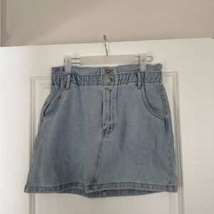 PACSUN Light Blue Denim Skirt